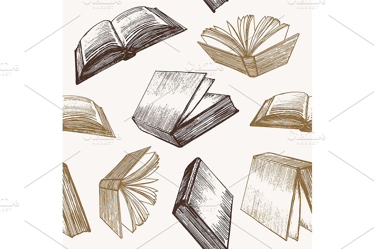 Books Hand Draw Sketch., an Education Illustration by Bigmouse_art (Photo 2 of 5)