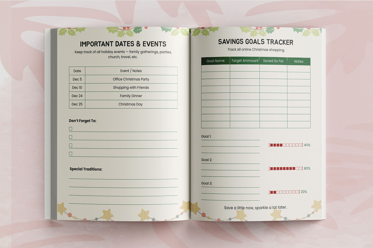 Christmas Holiday Planner, a Design Template by Book2bees (Photo 4 of 4)
