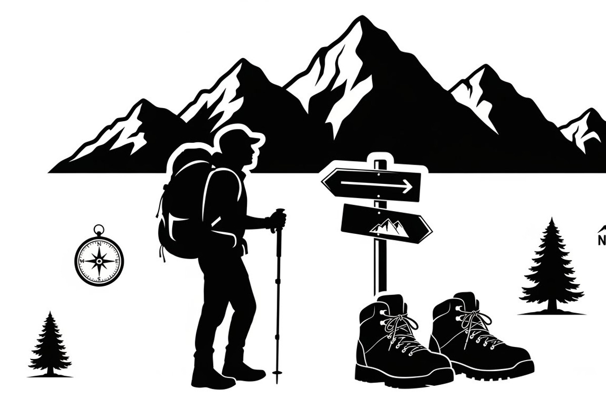 Hiking Adventure Silhouette Bundle, an Illustration by yasushie (Photo 36 of 51)