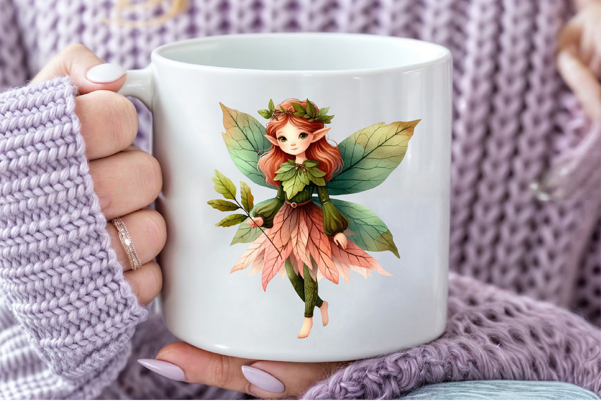 Forest Fairy Watercolor Clipart, an Illustration by Pixels.Craft (Photo 4 of 7)