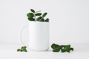 White Mug Mockup Stock Photo