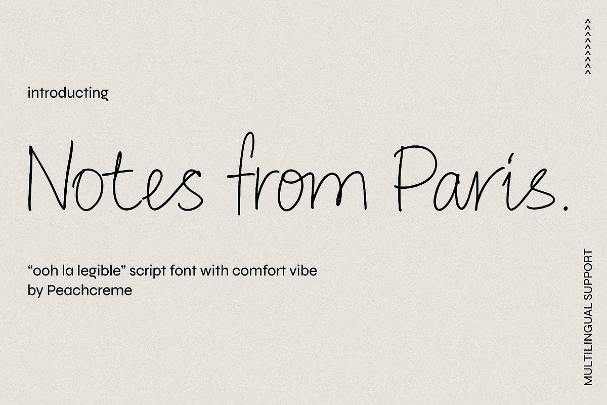 Notes from Paris Legible Script Font, a Handwritten Font by PeachCreme (Photo 9 of 9)