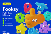 Fooksy Fluffy 3D Illustrations, a 3D by Welovegraphics (Thumbnail 1 of 7)