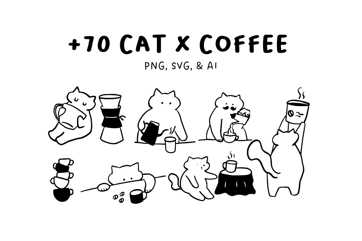 The Cat and Coffee Signature, a Food Illustration by The Journey Atelier (Photo 1 of 16)