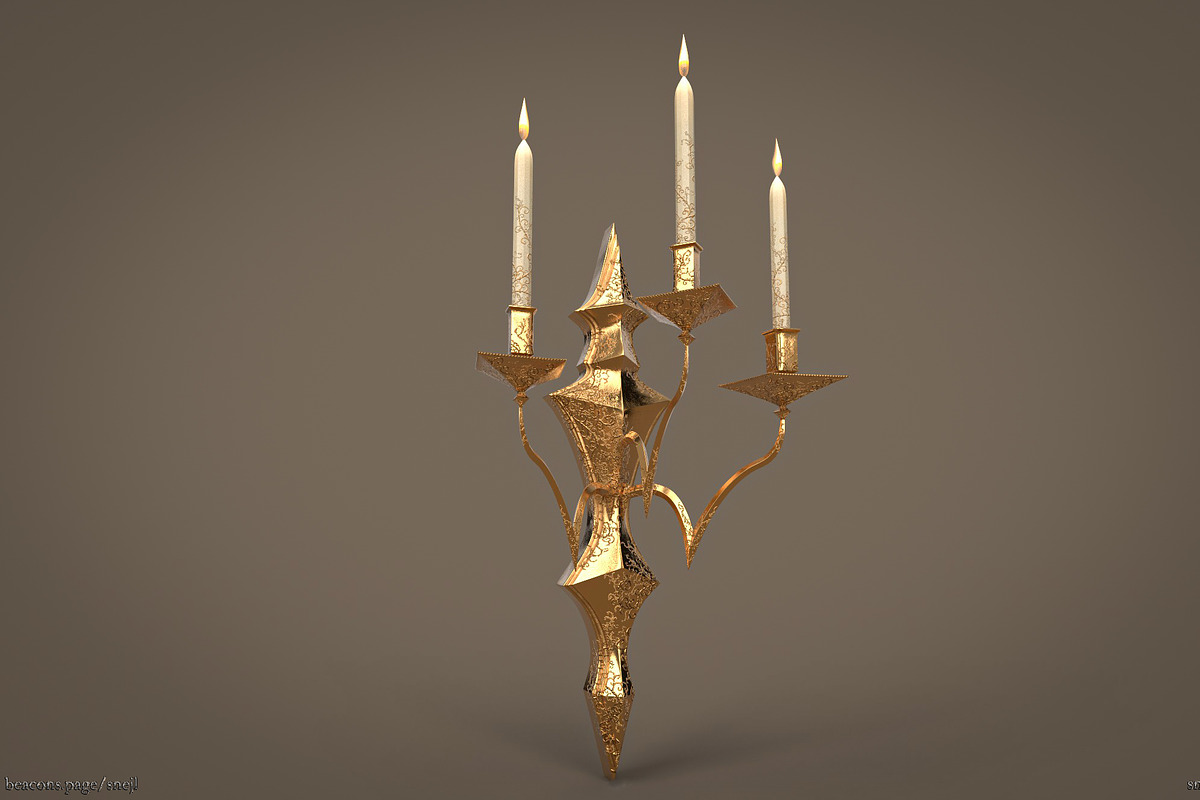Vintage chandelier, a Light 3D Model by Snji | 3D Models (Photo 4 of 8)
