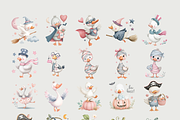 Silly Goose Halloween Party Clipart, a Seasonal Illustration by artinspirestudio (Thumbnail 2 of 4)