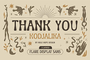 Kodjalika - Flare Display Sans Serif, a Sans Serif Font by Hole Hope Design (Thumbnail 10 of 10)