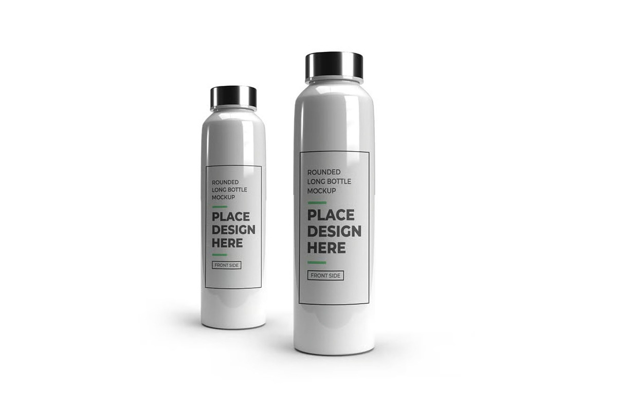 Long Bottle Tumbler Mockup Template, a Household Mockup by DesignRushMarket (Photo 3 of 11)