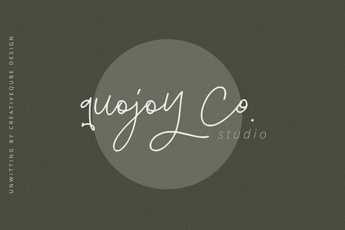 Unwitting Script Font, a Script Font by Creativeqube Design (Photo 2 of 6)