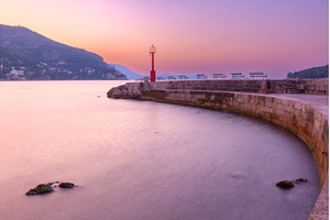 Old Port Breakwater at Sunrise, an Architecture Photo by kavalenkava
