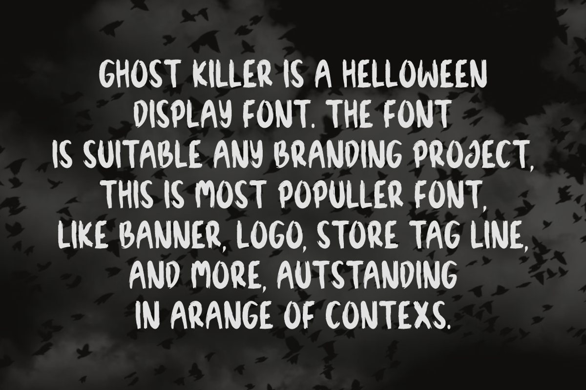 Ghost Killer, a Handwritten Font by QR Design Studio (Photo 2 of 6)