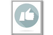 Fine Vector Flat Icon With Thumb Up, an Outline Icon by FineArtStudio (Thumbnail 2 of 3)