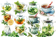 Watercolor  Tea clipart, an Illustration by Designworld (Thumbnail 2 of 4)