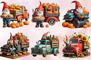 Fall Gnome Truck Sublimation Clipart, an Illustration by SVGArt (Thumbnail 2 of 8)