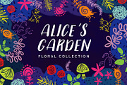 Alice's Garden Floral Collection, a Decorative Illustration by Hues of Hodges (Thumbnail 1 of 5)