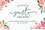 Just Awesome Typeface+Bonus, a Script Font by Graphic Box (Thumbnail 1 of 7)