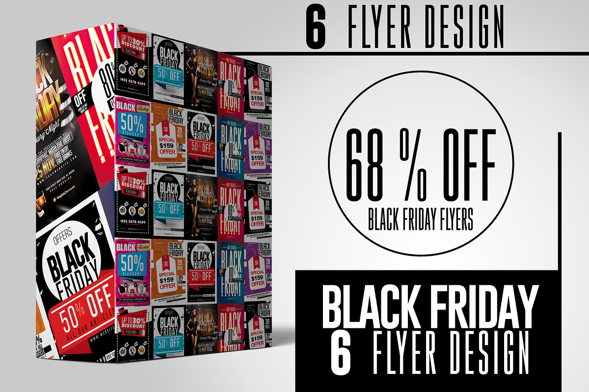 Black Friday Flyers Bundle, a Flyer Template by GraphicDiamonds (Photo 1 of 7)