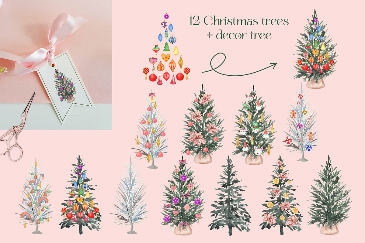 Boho Chic Pastel Christmas Mood, a Seasonal Illustration by Catch the Dream Art (Photo 3 of 9)