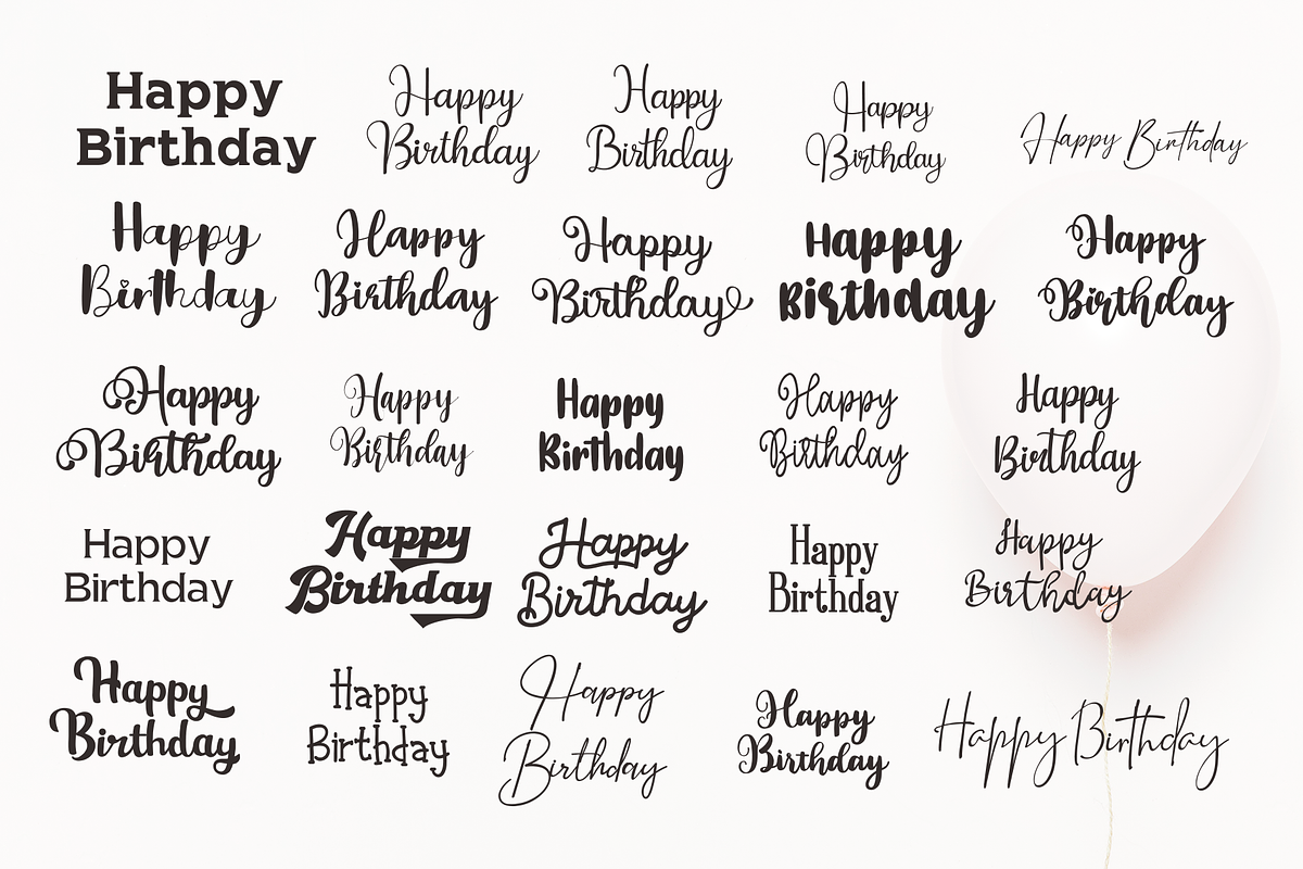 Birthday greeting templates, a Branding & Logo Template by BearyType Studio (Photo 12 of 12)