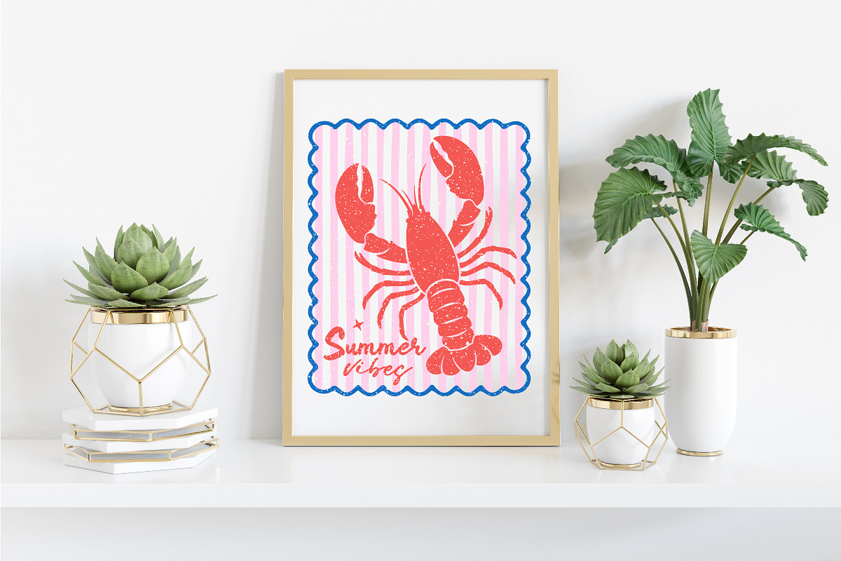 Summer Vibes Lobster Sublimation, an Illustration by Libby Wishes (Photo 5 of 5)