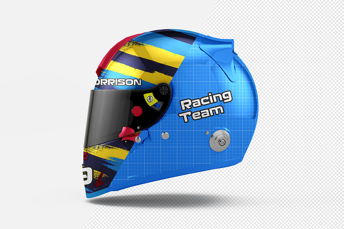 Helmet Mockup - 4 views, a Merchandise Mockup by Illusiongraphic (Photo 7 of 18)
