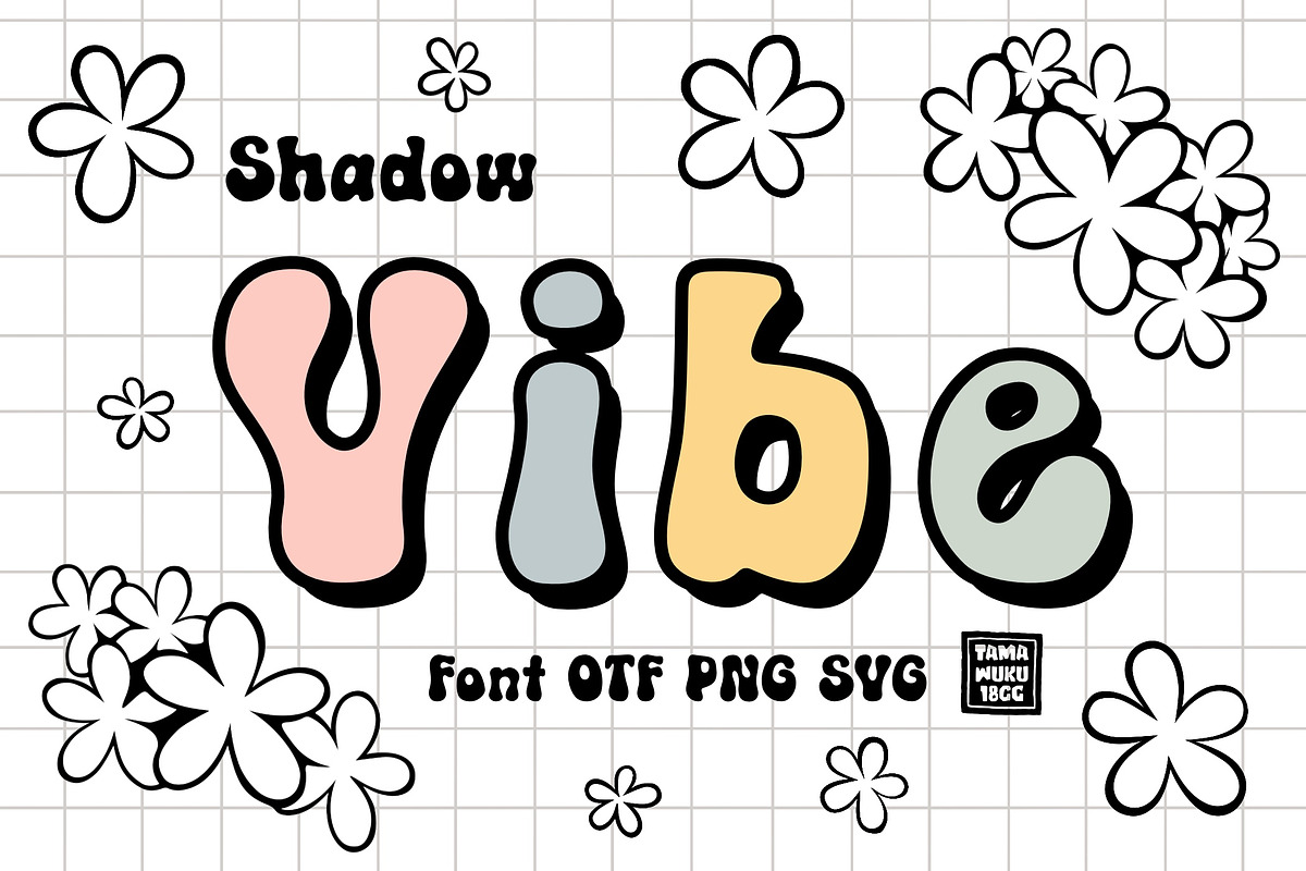 Vibe Shadow OTF PNG SVG, a Symbol Font by DREAMs Soul G. (Photo 1 of 4)