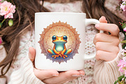 YOGA Frog Sublimation Clipart, an Animal Illustration by RobertsArt (Thumbnail 4 of 7)
