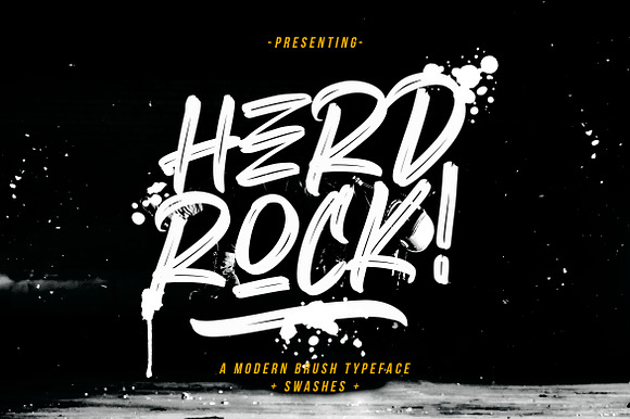 Herdrock Brush Advertisement Font preview 7