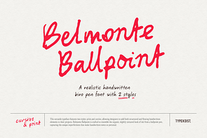 Belmonte Ballpoint Biro Pen Font