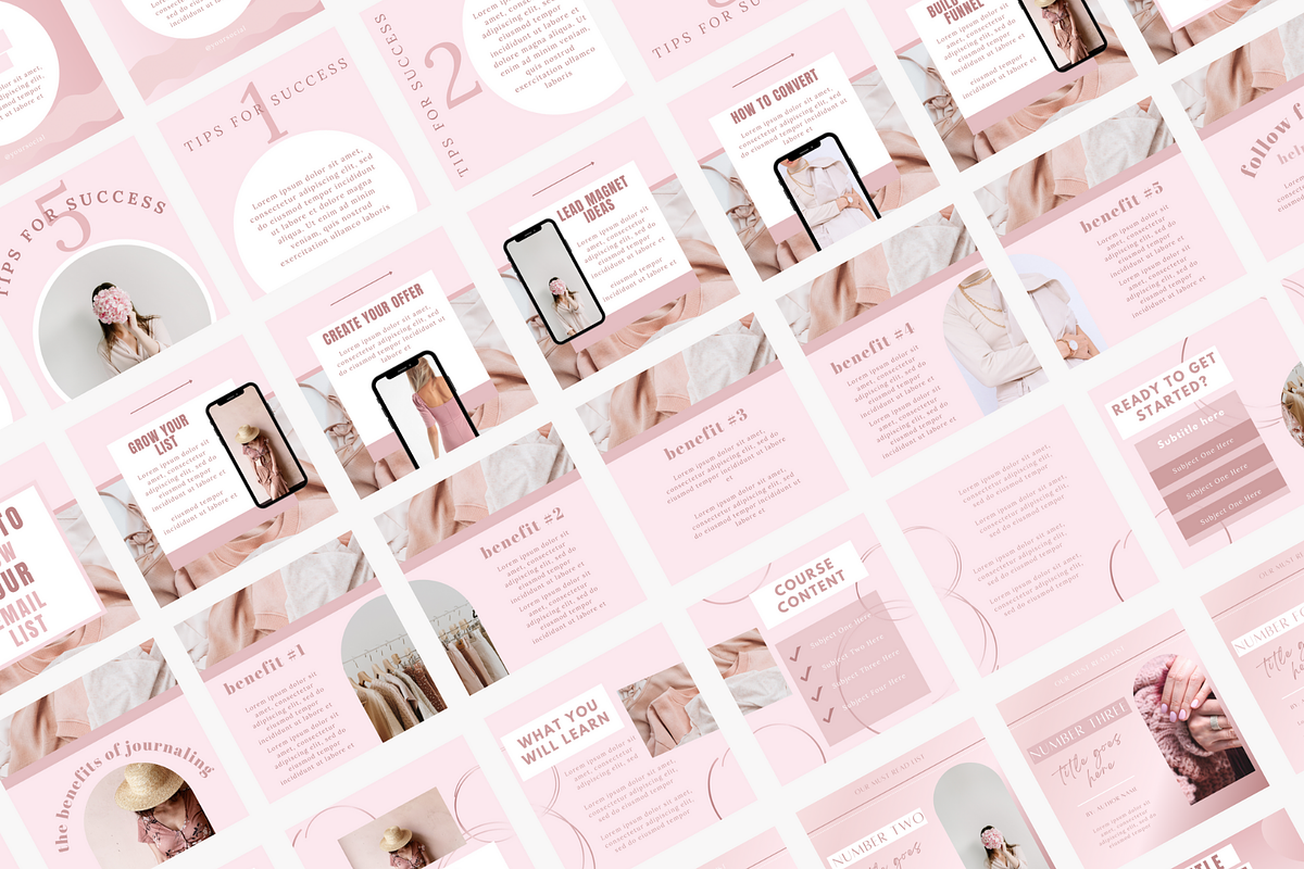 Pink Canva Instagram Carousels, a Social Media Template by Oh So Social Boutique (Photo 2 of 5)