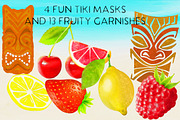 Tropical Cocktails & Flower Set, a Food Illustration by Little Bunny Sunshine (Thumbnail 5 of 9)