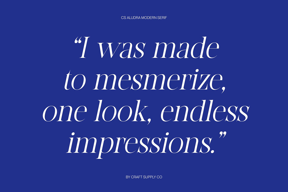 CS Aludra – Modern Serif Font, a Serif Font by Craft Supply Co. (Photo 2 of 8)