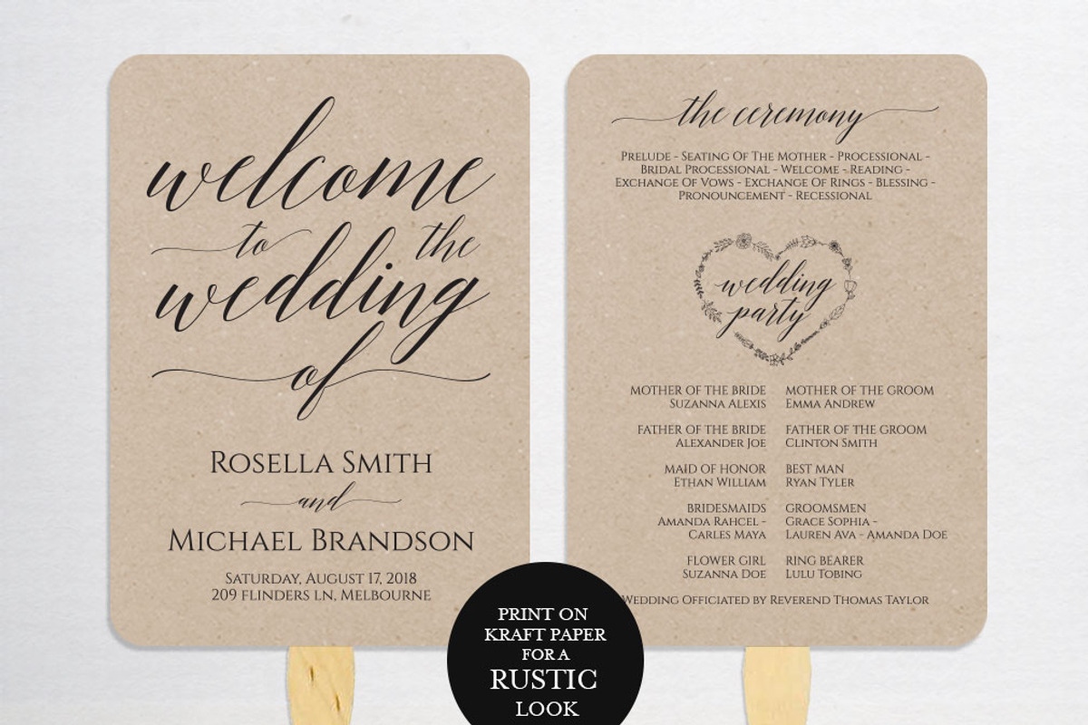 Wedding Program Fan SHR381, an Invitation Template by Shafura_Wedding (Photo 2 of 5)