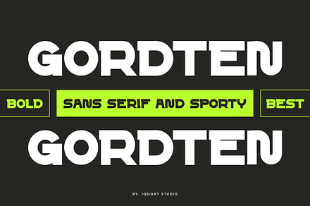 Gordten - Baseball Font, a Sans Serif Font by Iqsiart Studio