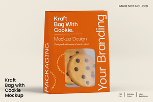 Kraft Bag with Cookie Mockup, a Packaging Mockup by Unerispace
