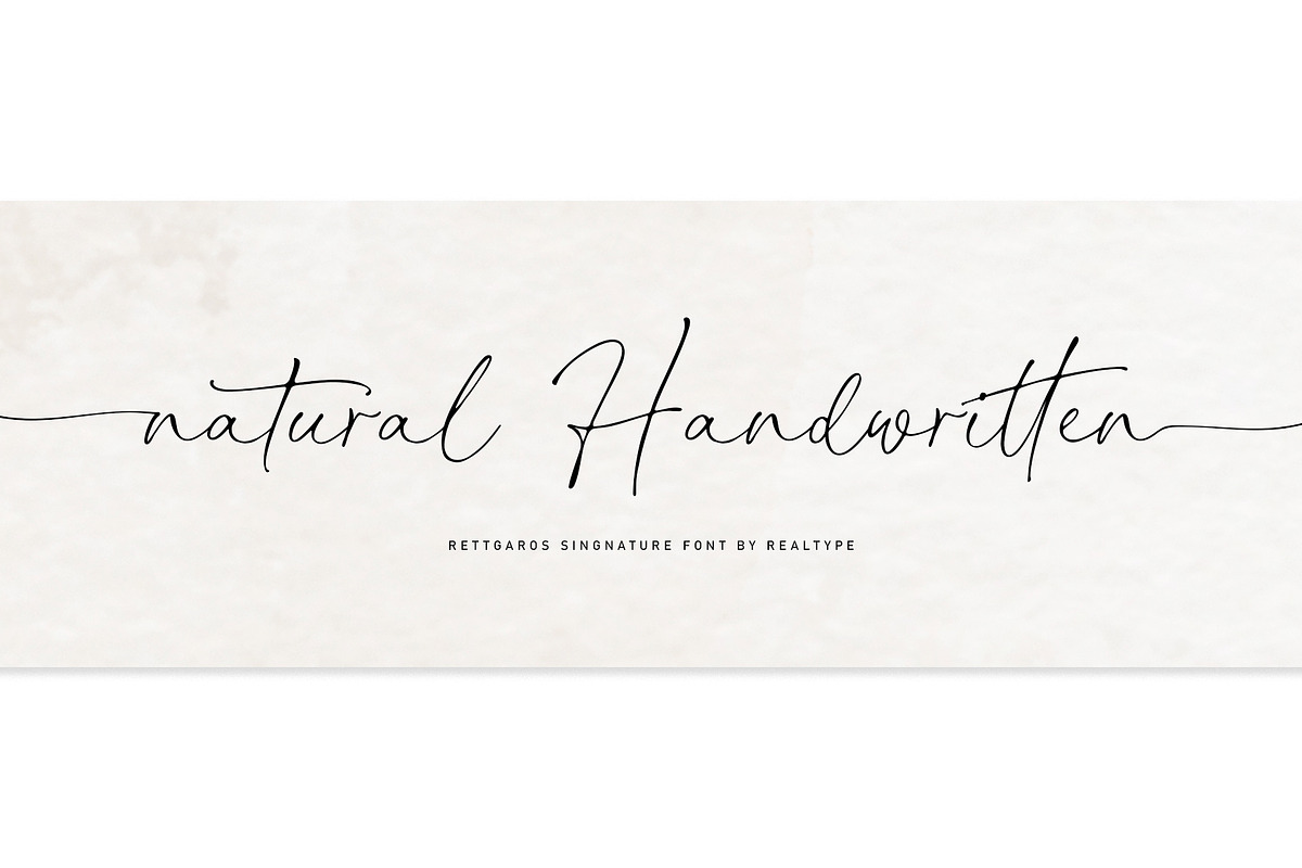 Rettgaros Script, a Script Font by Realtype (Photo 9 of 12)