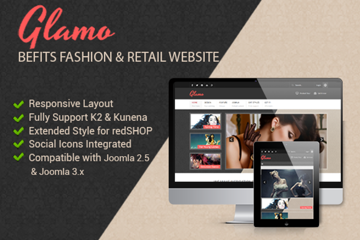JSN Glamo - Befits Retail Websites, a Websites & App Template by JoomlaShine (Photo 1 of 5)