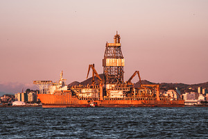 Sunset telephoto industrial platform, an Industrial Photo by SkyNext