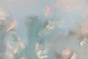 Abstract fine art painting depicting impressionistic flowers and, an Illustration by Studio ANNA