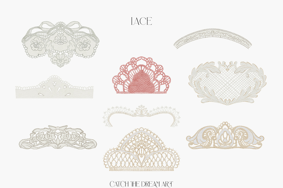 Heirloom Romance Vintage Lace Floral, a Decorative Illustration by Catch the Dream Art (Photo 9 of 13)