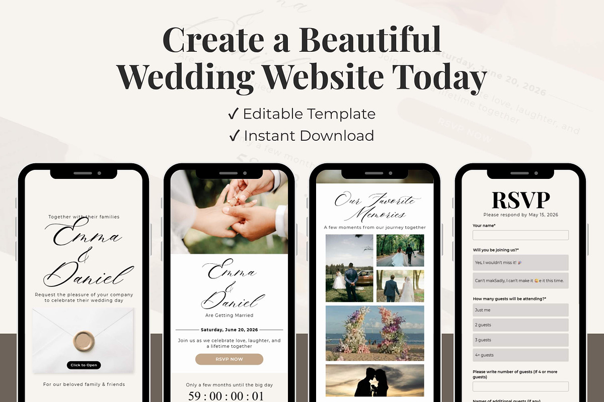 Minimal Wedding Website Invitation, a Landing Page Template by Everyday Perfection (Photo 8 of 8)