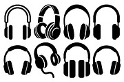 Headphone & Headset Vector Icons, a Technology Illustration by abu67222 (Thumbnail 1 of 9)