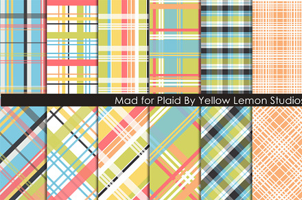 Spring and Summer Plaid Backgrounds