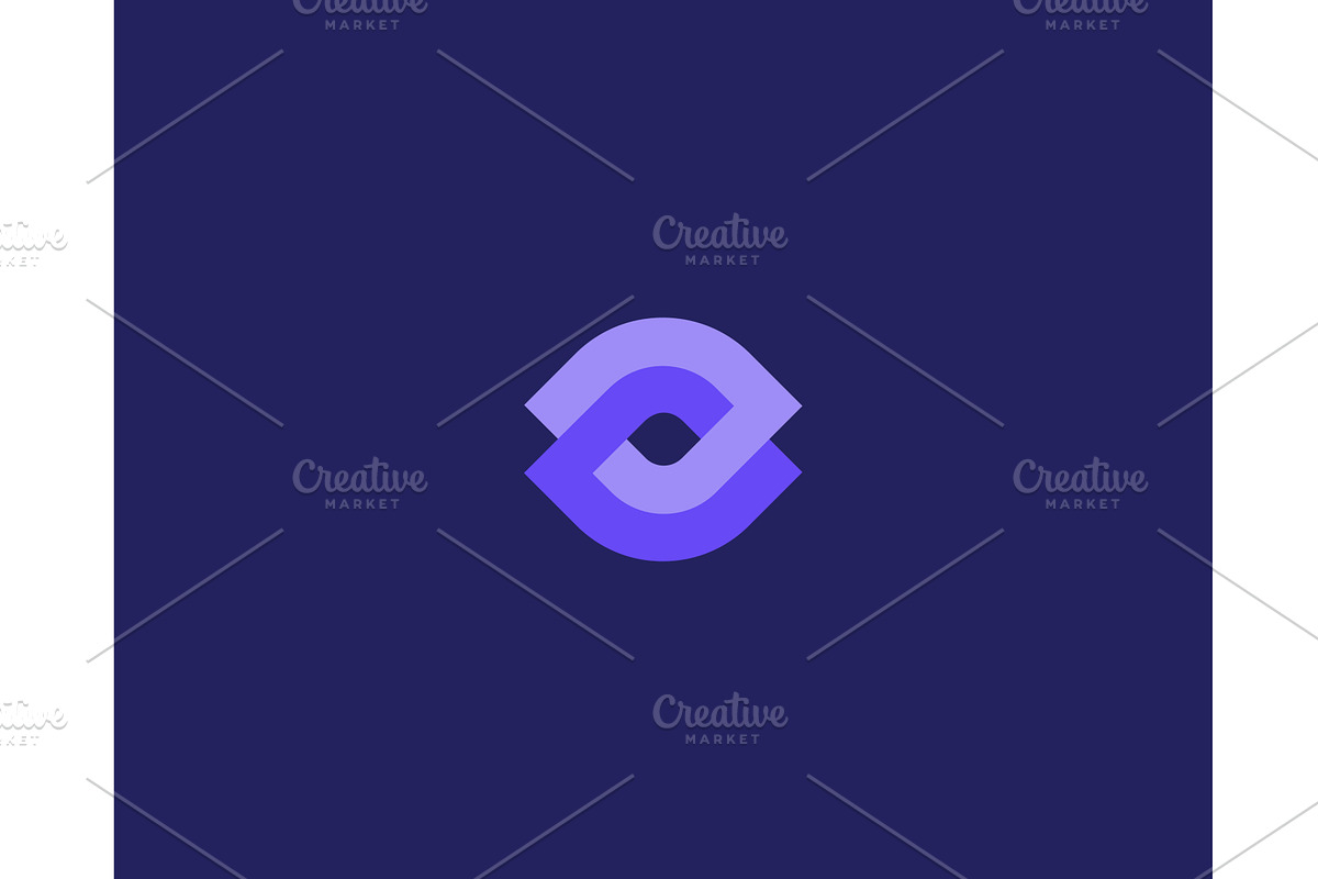 An eye logo from connected shapes, an Object Illustration by Bureau