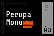 Perupa Mono | Polygonal Monospace, a Sans Serif Font by Wahyu & Sani Co. (Thumbnail 1 of 14)