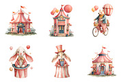 Cute Circus Clipart, an Illustration by SinaCreation (Thumbnail 3 of 10)