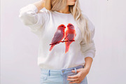Quirky Valentine Birds Clipart Bundl, an Illustration by SVGArt (Thumbnail 5 of 8)