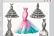 1000+ DRESS PROCREATE STAMPS, a Brush Add-On by BeeRubby (Thumbnail 5 of 9)