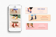 Modern shoes sale banners, a Decorative Illustration by Good Studio (Thumbnail 2 of 3)