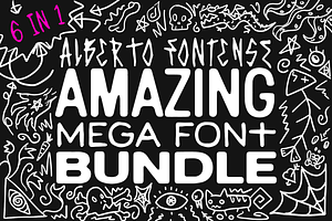 Amazing Mega Font Bundle, a Sans Serif Font by Alberto Fontense